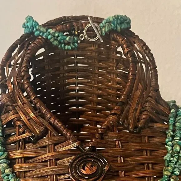 Vtg artisan turquoise coral nugget 3 strand necklace 925 mother of pearl - Picture 6 of 9